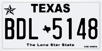 TX license plate BDL5148