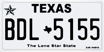 TX license plate BDL5155