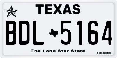 TX license plate BDL5164