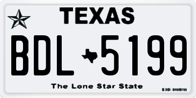 TX license plate BDL5199