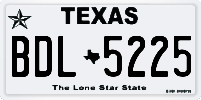 TX license plate BDL5225