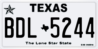 TX license plate BDL5244