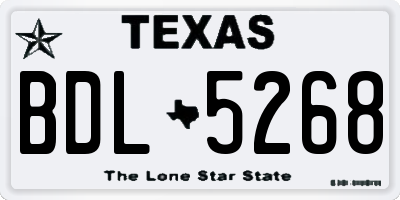 TX license plate BDL5268