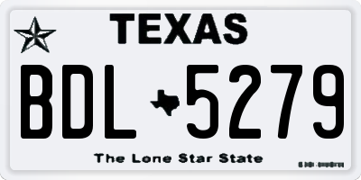 TX license plate BDL5279
