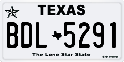 TX license plate BDL5291