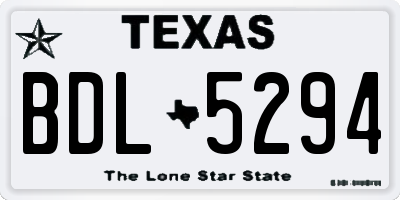 TX license plate BDL5294