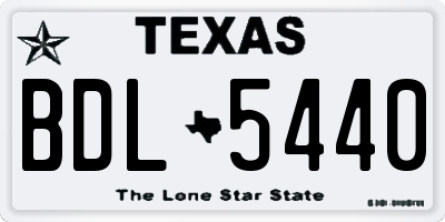 TX license plate BDL5440