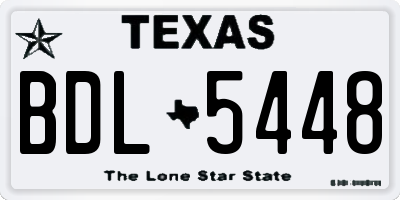 TX license plate BDL5448