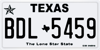 TX license plate BDL5459