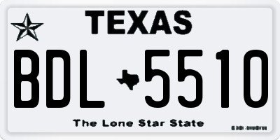TX license plate BDL5510