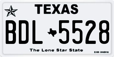 TX license plate BDL5528