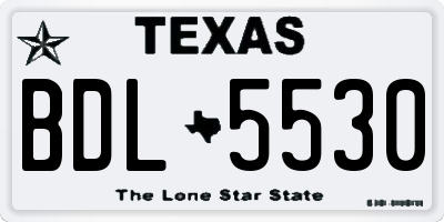 TX license plate BDL5530