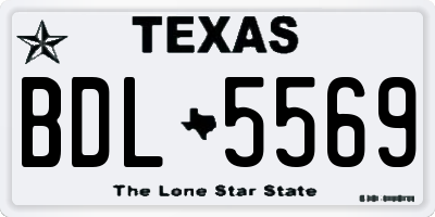 TX license plate BDL5569