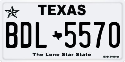 TX license plate BDL5570