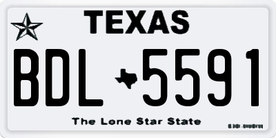 TX license plate BDL5591