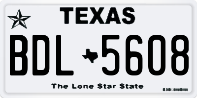 TX license plate BDL5608