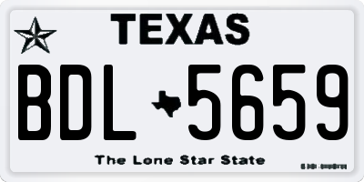 TX license plate BDL5659