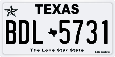 TX license plate BDL5731
