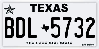 TX license plate BDL5732
