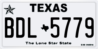 TX license plate BDL5779