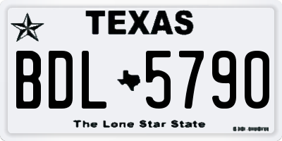 TX license plate BDL5790