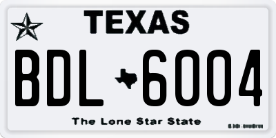 TX license plate BDL6004