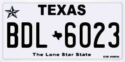 TX license plate BDL6023