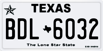 TX license plate BDL6032