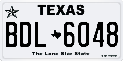 TX license plate BDL6048