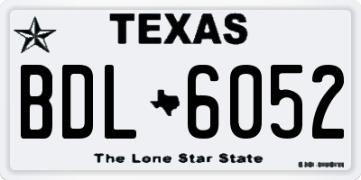 TX license plate BDL6052