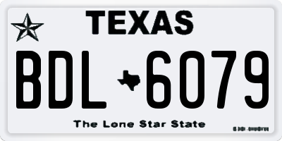 TX license plate BDL6079