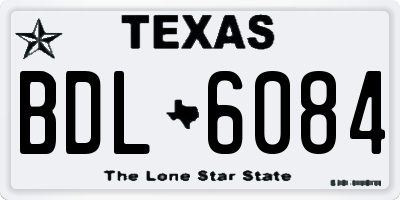 TX license plate BDL6084
