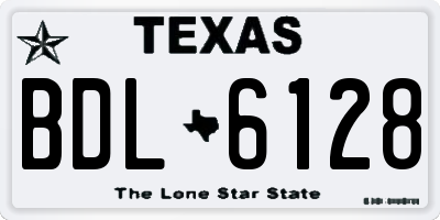 TX license plate BDL6128