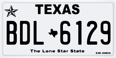 TX license plate BDL6129