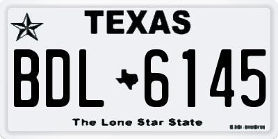 TX license plate BDL6145