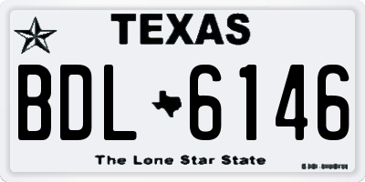 TX license plate BDL6146