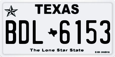 TX license plate BDL6153