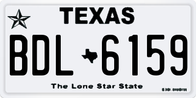 TX license plate BDL6159
