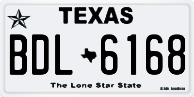 TX license plate BDL6168