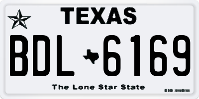 TX license plate BDL6169
