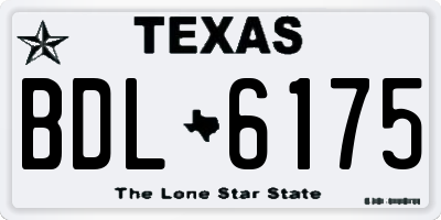 TX license plate BDL6175