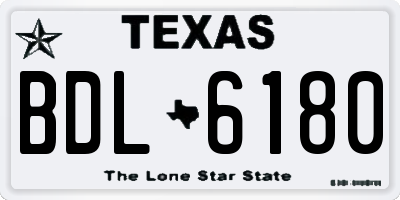 TX license plate BDL6180