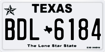TX license plate BDL6184
