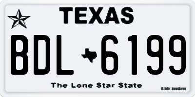 TX license plate BDL6199