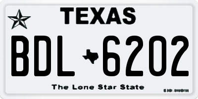 TX license plate BDL6202