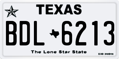TX license plate BDL6213