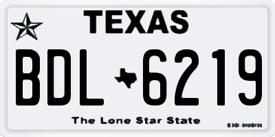 TX license plate BDL6219