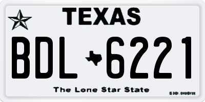 TX license plate BDL6221