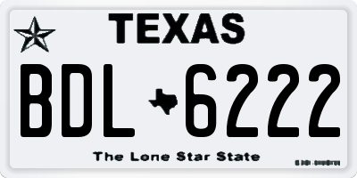 TX license plate BDL6222