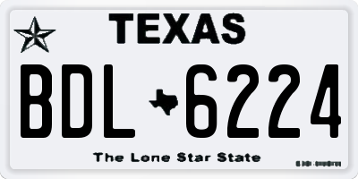 TX license plate BDL6224